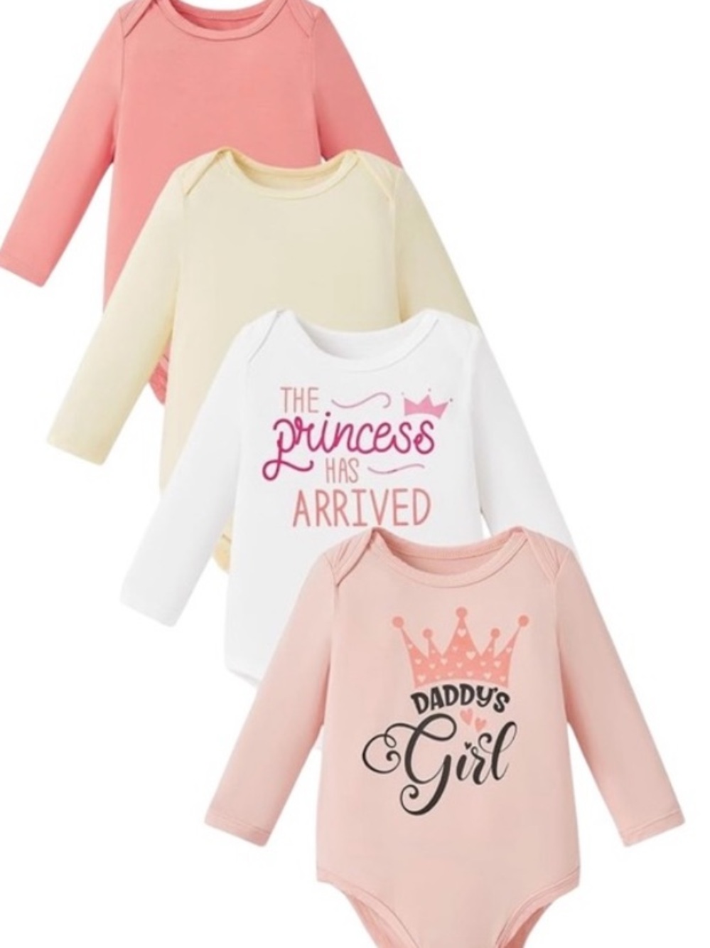 NWT PATPAT Baby Bodysuits Soft Viscose Bamboo Long Sleeve 4 Pack 3-6 months